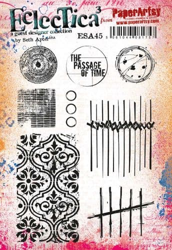 PaperArtsy Eclectica3 Rubber Stamp Set Passage of Time designed by Seth Apter (ESA45)