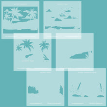 Load image into Gallery viewer, Palm Beach - Set of 6 - 6"x6" Coordinating Stencils
