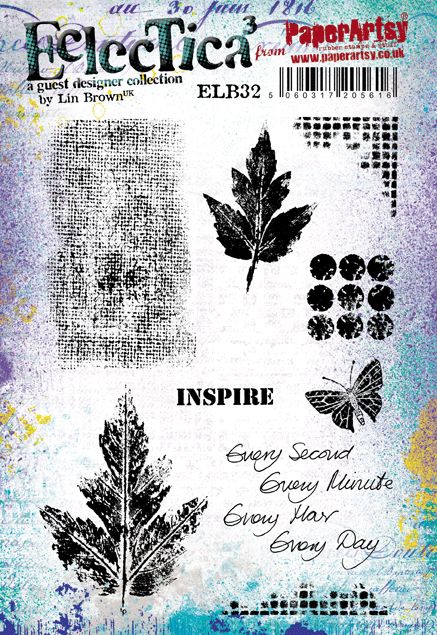 Paper Artsy Eclectica3 Rubber Stamp Set  by Lin Brown (ELB32)