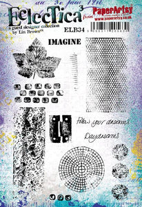 Paper Artsy Eclectica3 Rubber Stamp Set  by Lin Brown (ELB34)