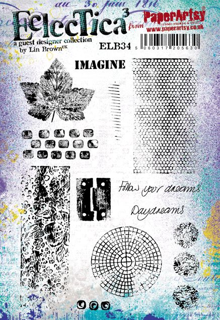 Paper Artsy Eclectica3 Rubber Stamp Set  by Lin Brown (ELB34)