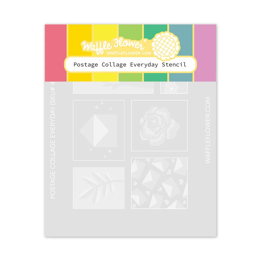 Waffle Flower Postage Everyday Stencil (421394)