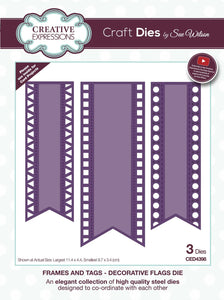 Creative Expressions Craft Dies by Sue Wilson Decorative Flags (CED4398)