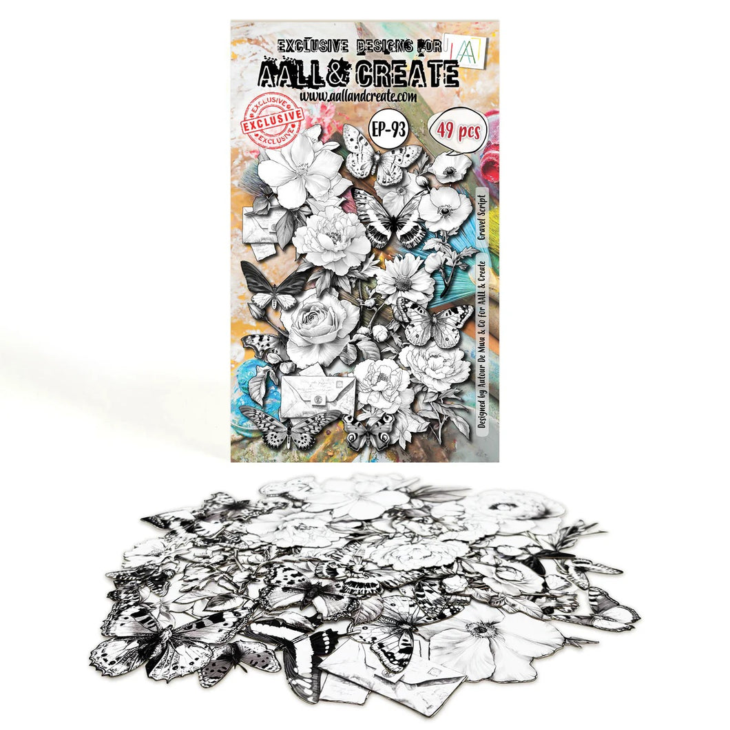 AALL & Create Ephemera Die Cuts -Gravel Script (EP-093)