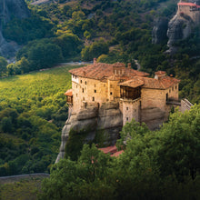 Load image into Gallery viewer, Reminisce Greece Collection 12x12 Scrapbook Paper Meteora Monastery (GRE-003)
