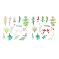 Sizzix Clear Stamps Set 15PK w/32PK Framelits Die Set - Winter Greenery by Vicki Boutin