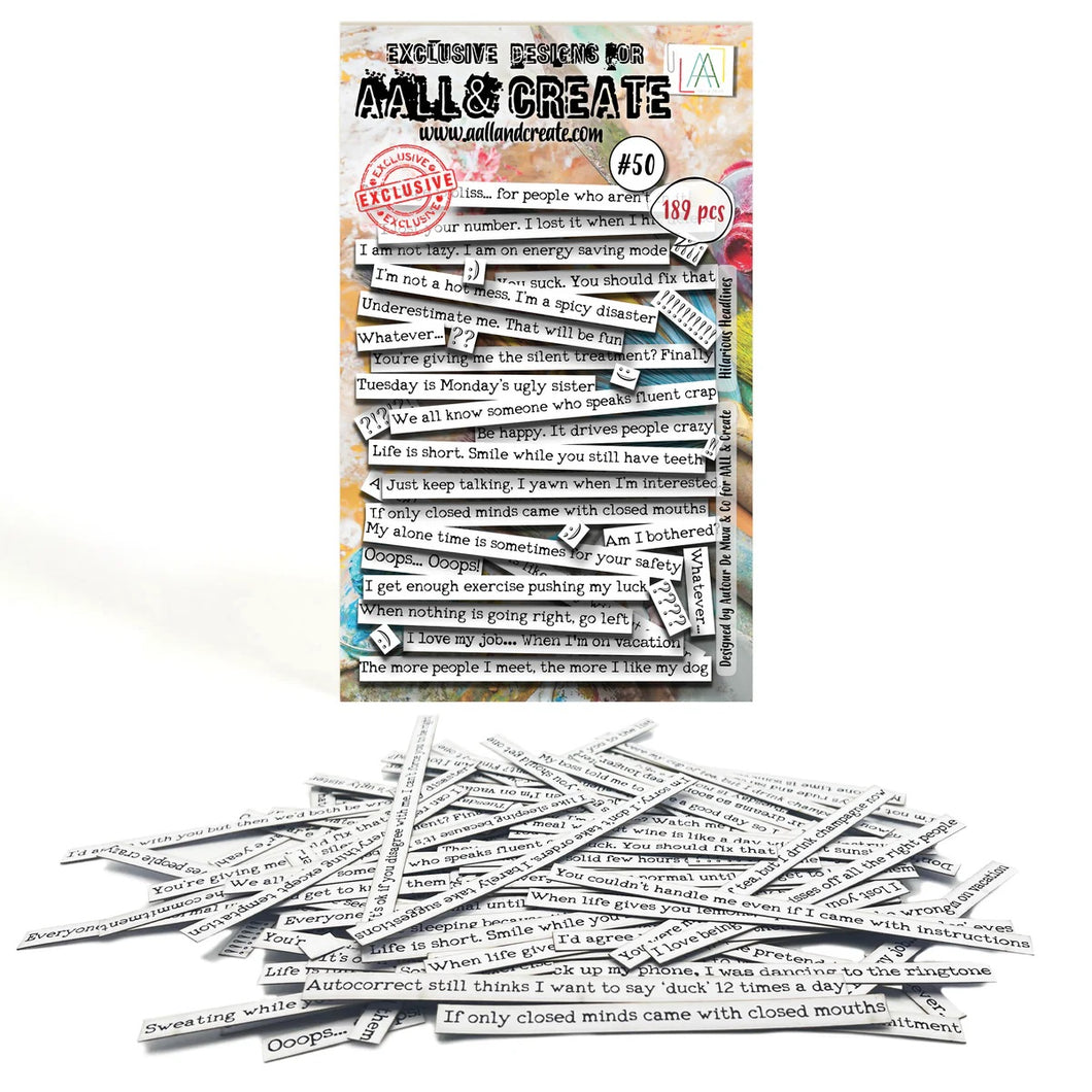 AALL & Create Ephemera Die Cuts - Hilarious Headlines (EP-050)