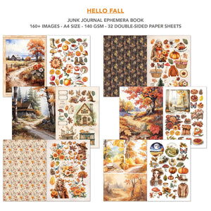 Ciao Bella Hello Fall Junk Journal & Ephemera Book A4 32/Pkg (CBB013)