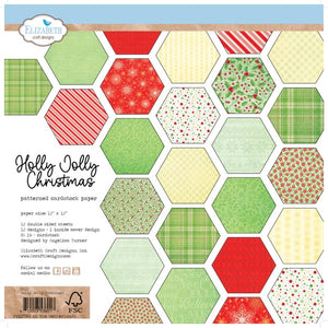 Elizabeth Craft Designs 12x12 Paper Pack Holly Jolly (C018)