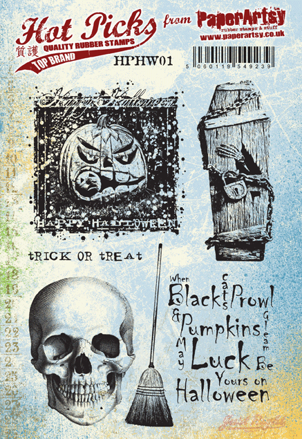 PaperArtsy Hot Picks Rubber Stamp Trick or Treat (HPHW01)