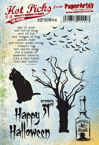PaperArtsy Hot Picks Rubber Stamp Happy Halloween (HPHW04)