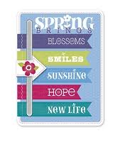 LIttle Yellow Bicycle Chipboard Slider Hello Spring (HS-168)