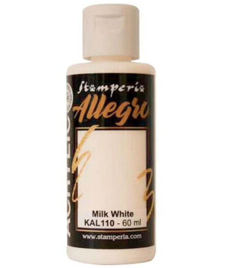 Stamperia Allegro Acrylic Paint Milk White (KAL110)