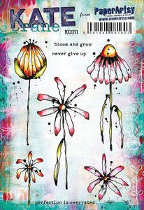 PaperArtsy Electica3 Rubber Stamp Bloom & Grow Kate Crane (KC011)