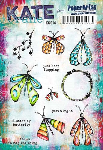 PaperArtsy Rubber Stamp Set by Kate Crane (KC014)