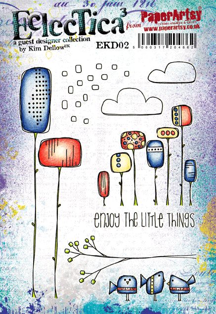 PaperArtsy Electica3 Rubber Stamp Kim Dellow (EKD02)