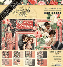 Load image into Gallery viewer, Graphic 45 Papercrafting Paper 8" x 8" Paper Pad - Mon Amour (4501212)
