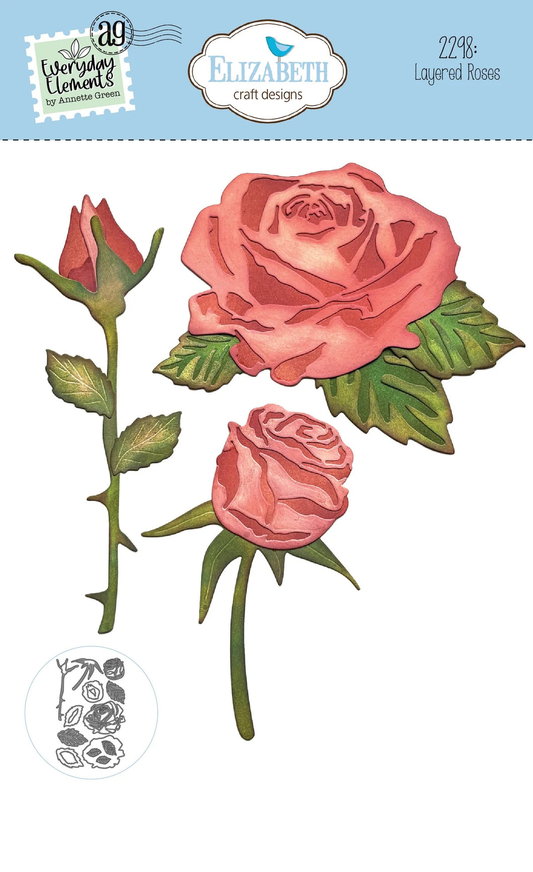Elizabeth Craft Designs Romance Revival Collection Layered Rose Die set  by Annette Green (2298)
