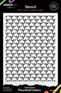 Arden Creative Studio Maker Series Flourished Lattice 6in x 8in Stencil (ACSST0012)