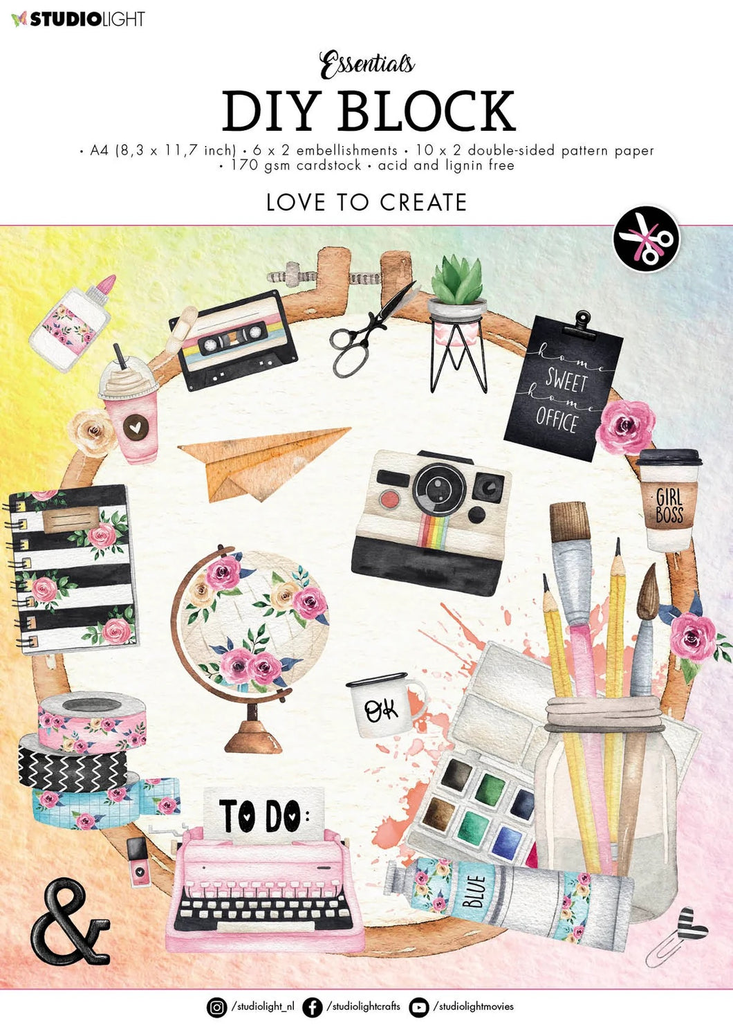Studio Light Block Paper Pad - Epemera and Paper (SL-ES-DCB16 )
