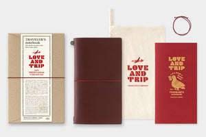 Traveler's Company Traveler's Notebook Leather Cover Love and Trip Red Edition (15370-006)