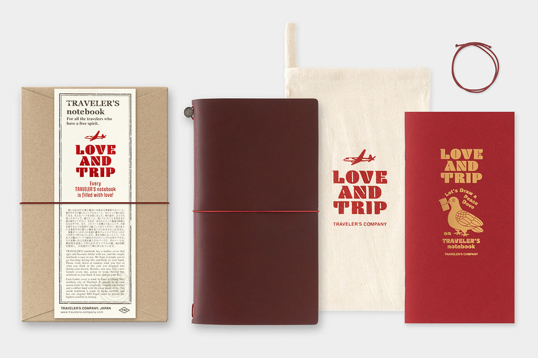 Traveler's Company Traveler's Notebook Leather Cover Love and Trip Red Edition (15370-006)