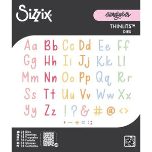 Sizzix Thinlits Simple Letters Alphabet Dies by Letters by Shells