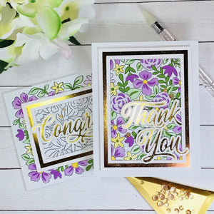 Pinkfresh Studio Stamp Set + Stencil  Mixed Blooms (182422/182522)