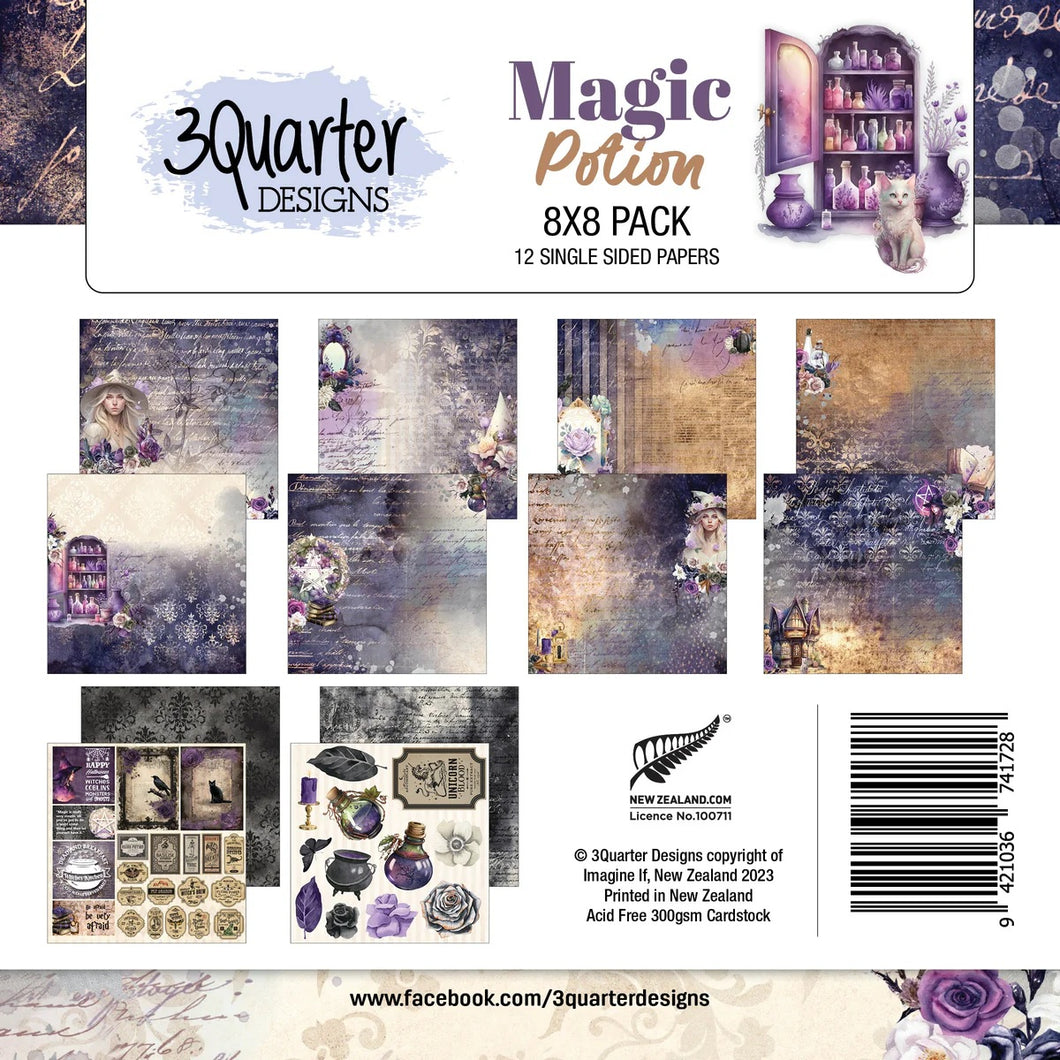 3Quarter Designs Magic Potion 8x8 Paper Pack