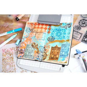 Sizzix Studio - Mark Montano - Clear Stamps and Stencils Set - Build It
