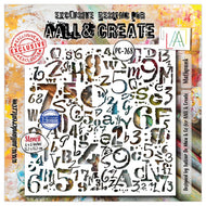 AALL & CREATE Stencil -  MathPunk (PC-268)