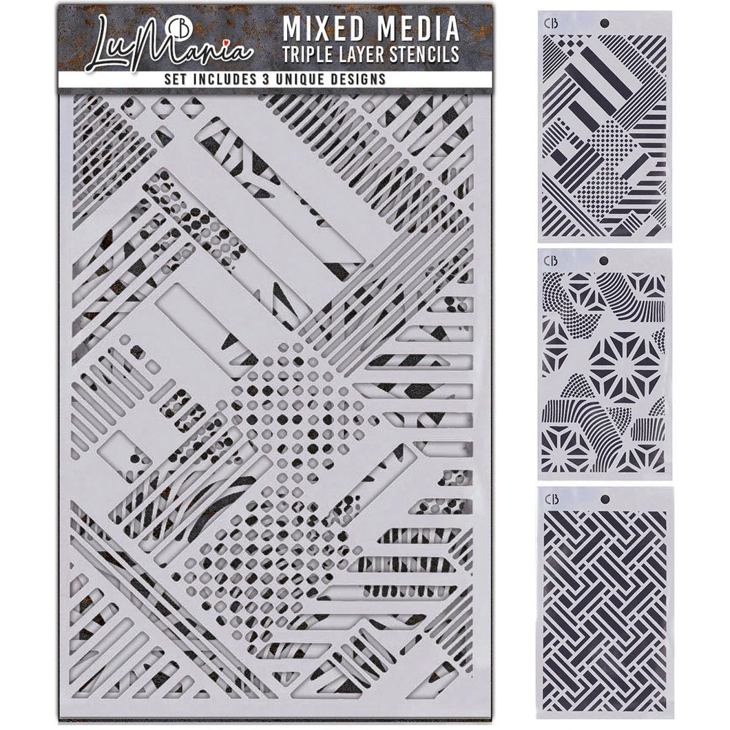 Ciao Bella Mixed Media Triple Layer Stencils Set #5 (MD005)