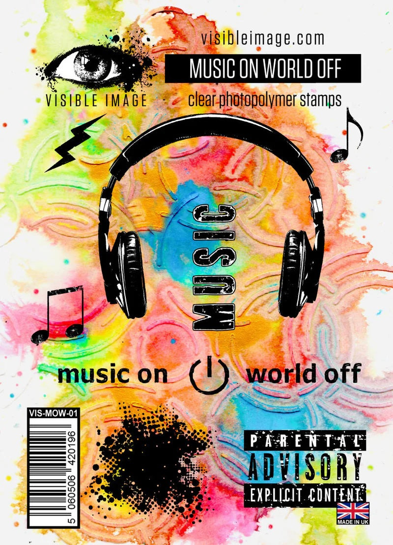 Visible Image - Music On World Off Stamp Set (VIS-MOW-01 )