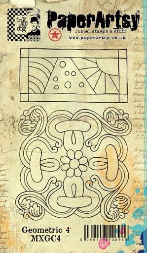 PaperArtsy Rubber Stamp Set Geometric 4 (MXGC4)