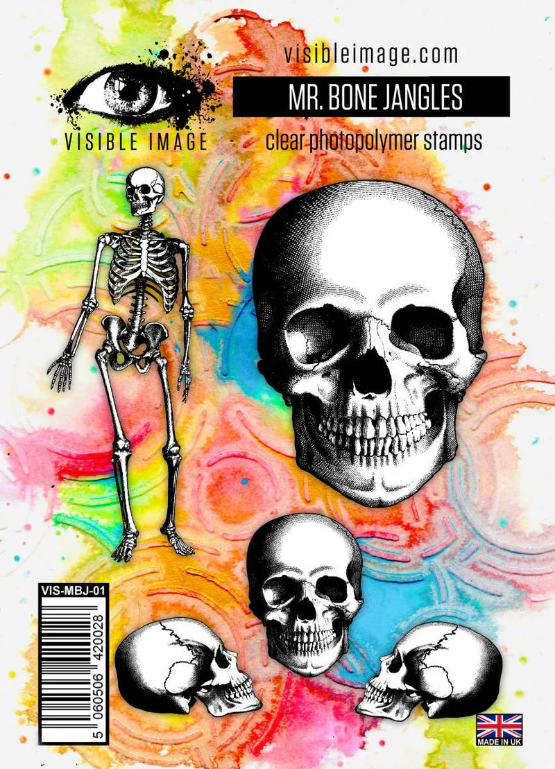 Visible Image Mr. Bone Jangles 4 in x 6 in Stamp Set (VIS-MBJ-01)