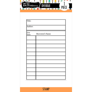 Brutus Monroe Overdue - Library Card stamp – Everything Mixed Media