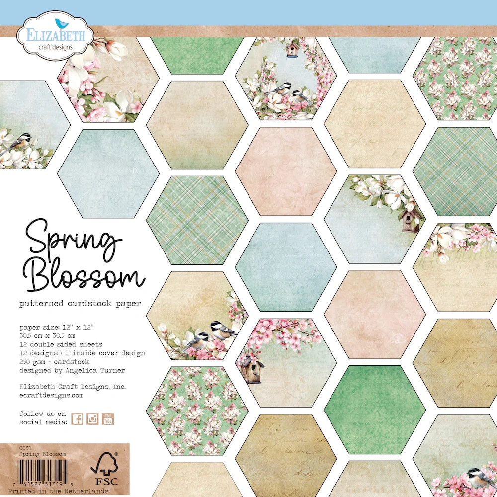 Elizabeth Craft Designs Spring Blossom Collection Paper Pack (C031)