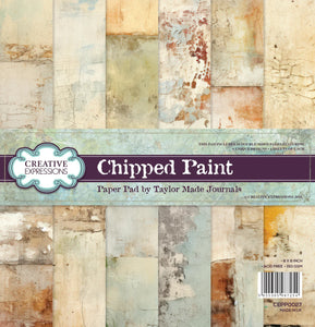 Creative Expressions Chipped Paint 8x8 Paper Pad designed by Taylor Made Journals (CEPP0027)