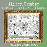 PaperArtsy Printed Tissue Winter Botanicals by Alison Bomber (PT16)