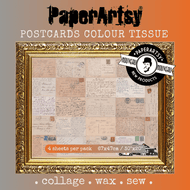 PaperArtsy Postcards (color)  Printed Tissue Collage Paper (PT13)