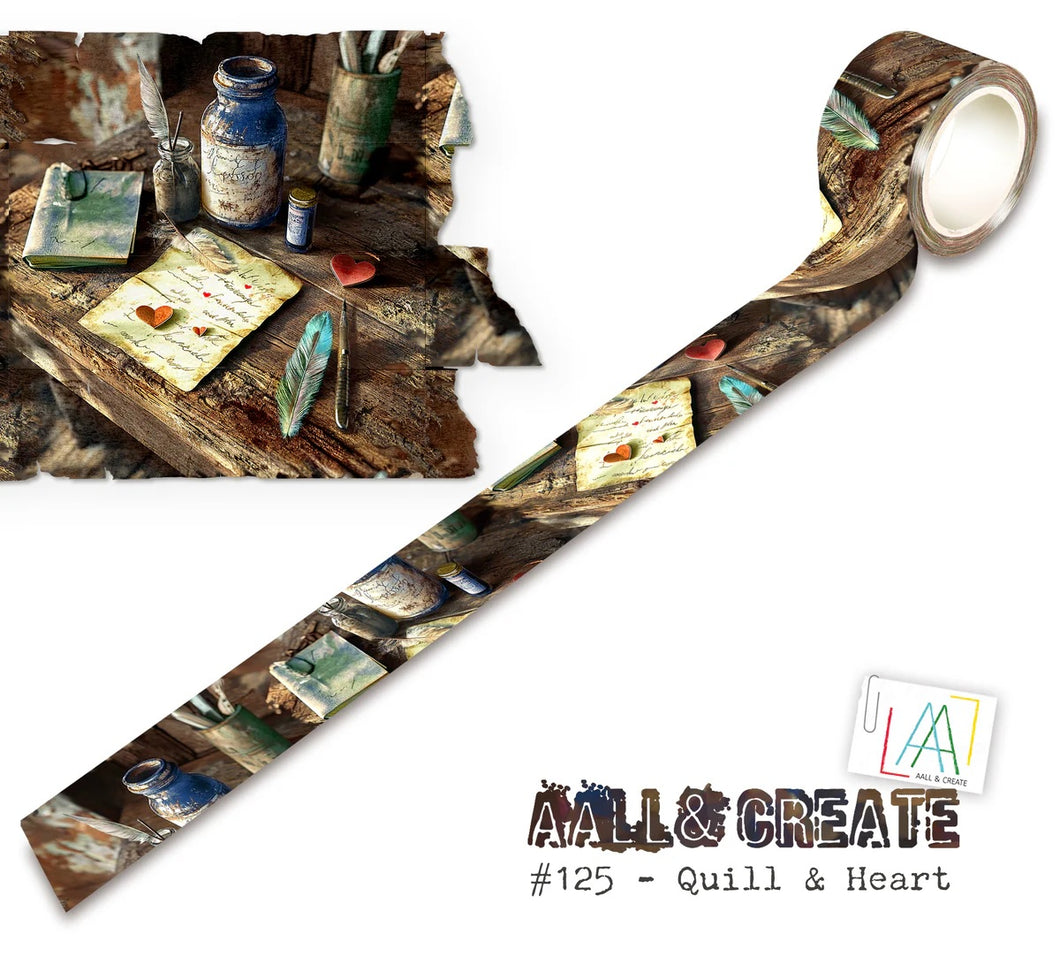 AALL & Create Layer it Up Washi Tape - Quill & Heart (MT-125)