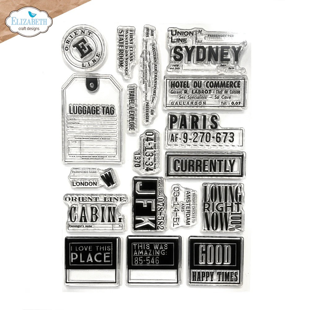 Elizabeth Craft Designs Stamp Travels from the Past 3 (CS408)