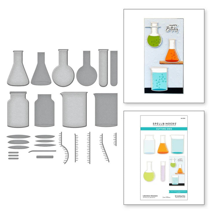 Spellbinders Dies Propagation Garden Laboratory Glassware S4-1334