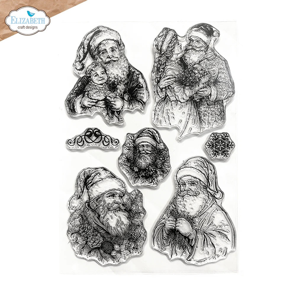 Elizabeth Craft Designs- Art Journal by Devid Roodenburg Santa Stamp set