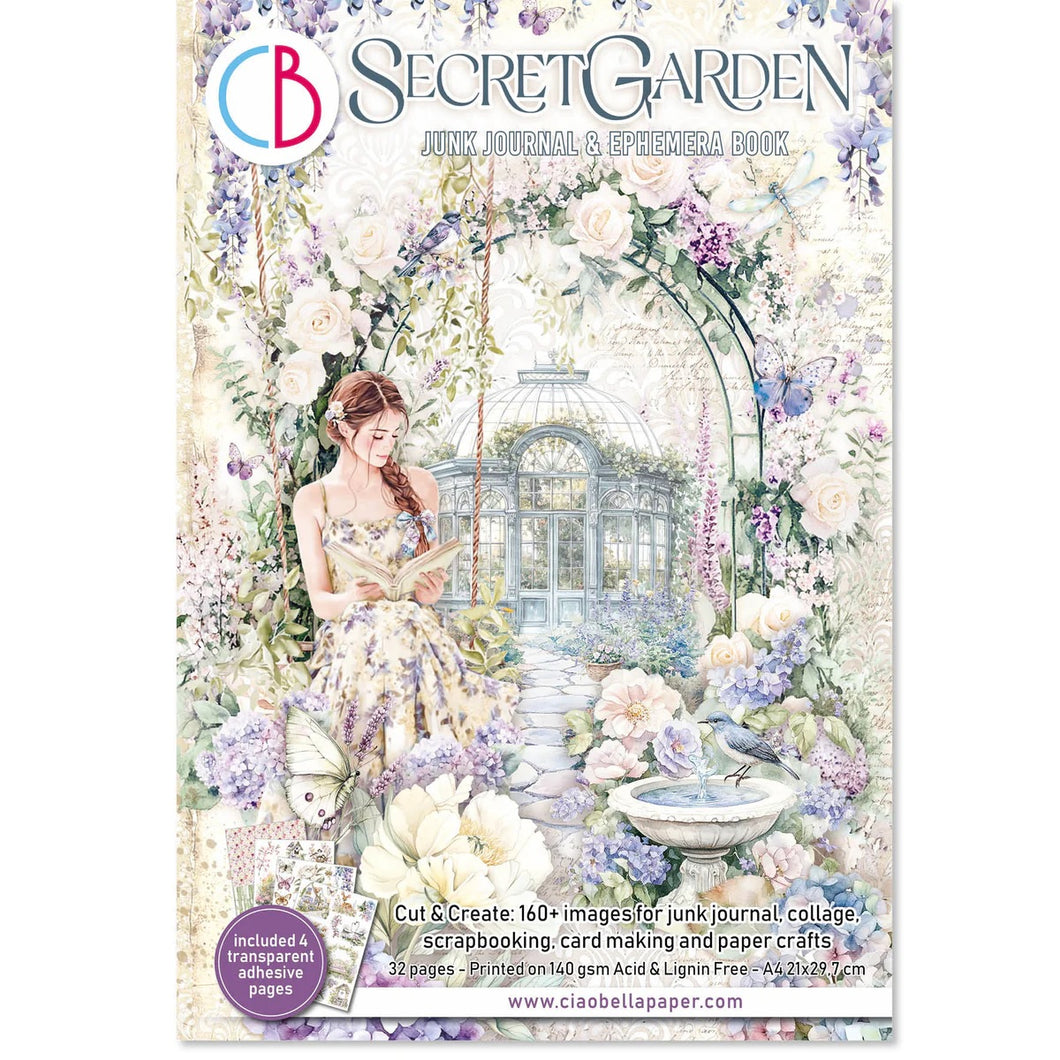 Ciao Bella -Secret Garden Junk Journal & Ephemera Book A4 32/Pkg (CBB007)