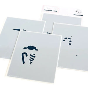 Pinkfresh Studio Stamp, Stencil and Die - Festive Tickets