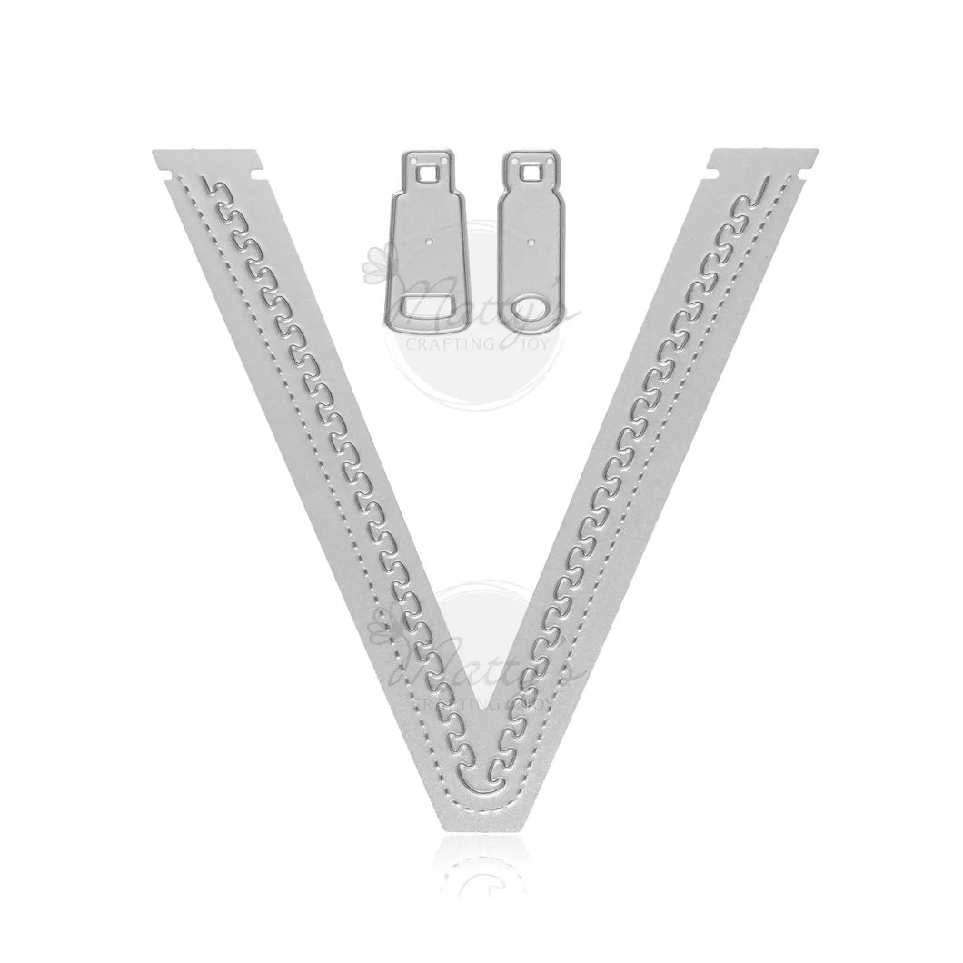 Stitched Zipper Set Die for Planners ./ Cards