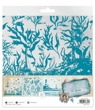 Load image into Gallery viewer, Studio LIght Jenine's Mindful Art Collection White &amp; Retro Cyan Tide of Hope Acetate Sheets (JMA-TH-ACS21)
