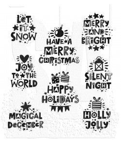 Stampers Anonymous Tim Holtz Cling Rubber Stamps Stamp Holiday WhatNots (CMS496)