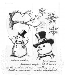 Stampers Anonymous Tim Holtz Cling Rubber Stamps Stamp Mr. Frostie (CMS499)